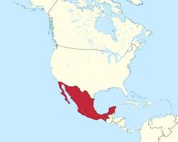 Image of North America Map highlighting Mexico