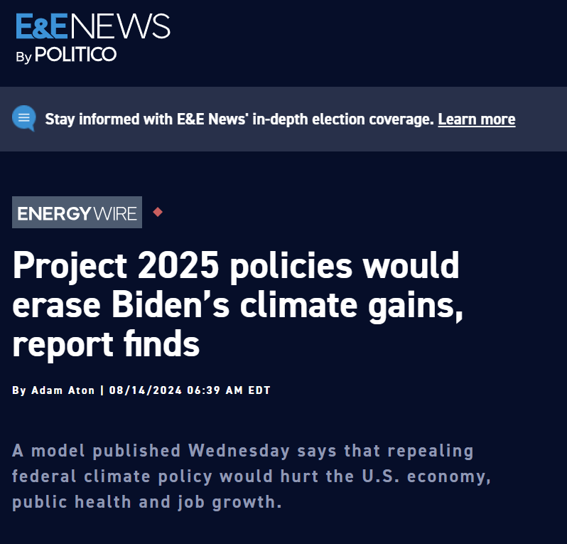 WASHINGTON, D.C. - Donald Trump had another lie-filled, raving meltdown in North Carolina today, claiming he would cut energy costs when his Project 2025 agenda would, in fact, cause “spiking electric bills” in American households. 