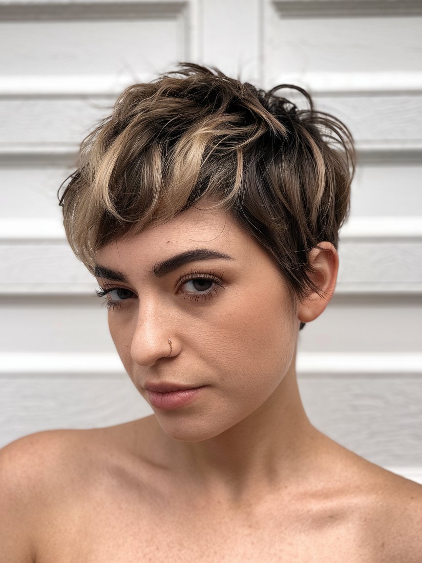 20. Contouring with Hair Color for Pixie Cuts