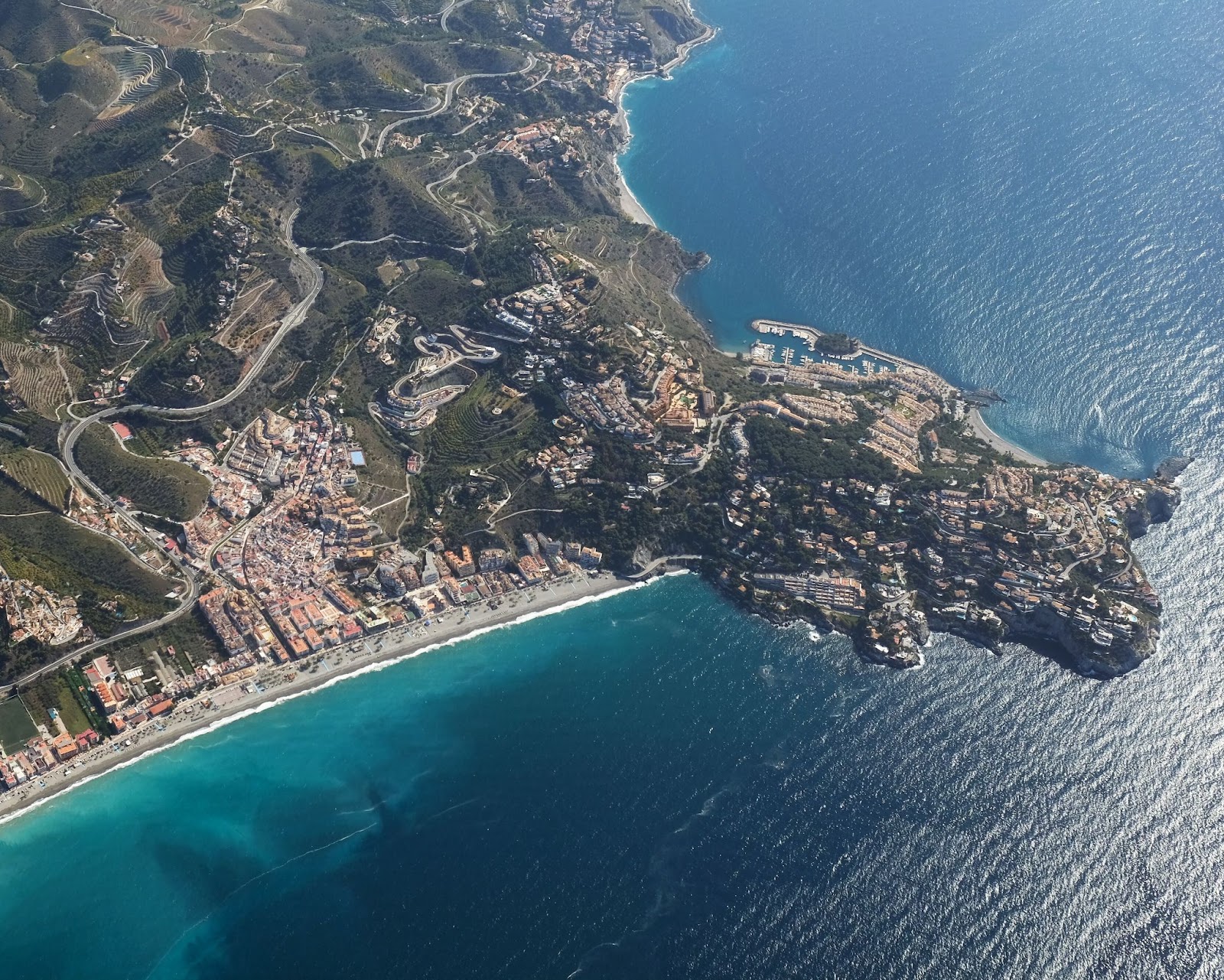 Top view of Herradura Bay.