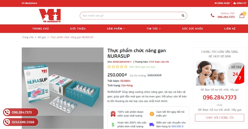 Nurasup - Giải pháp bảo vệ gan hiệu quả, giá ưu đãi chỉ từ 250.000 VNĐ