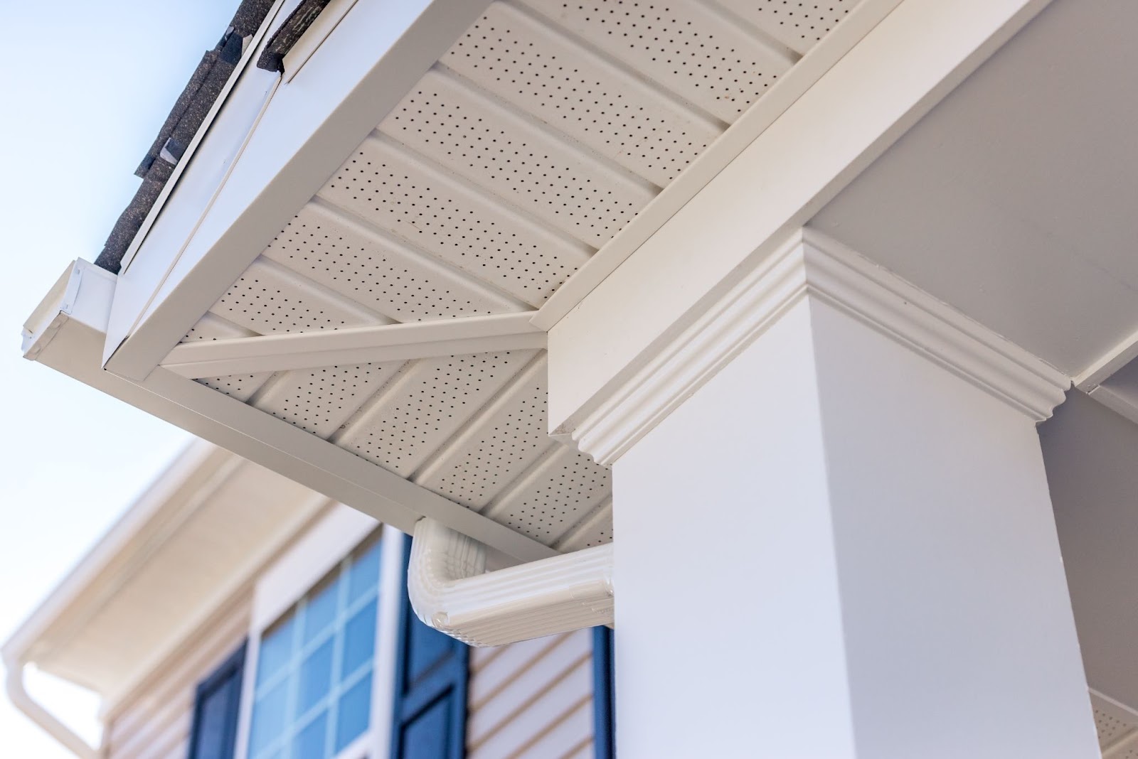 gutter white roof