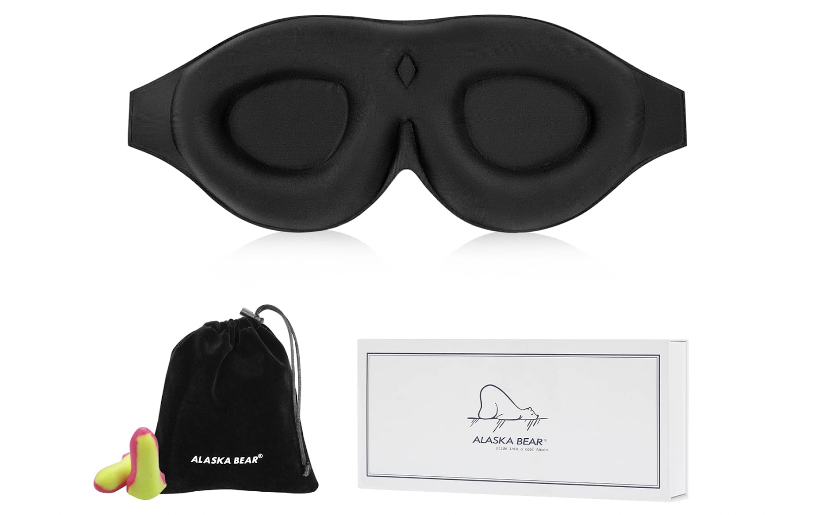 ALASKA BEAR Sleep Mask with Ear Plugs