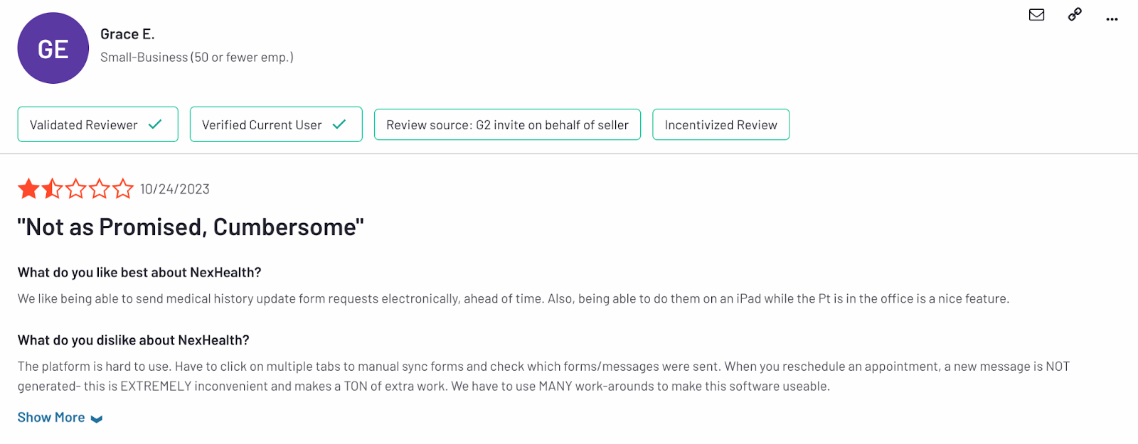 NexHealth Ratings and Customer Reviews: