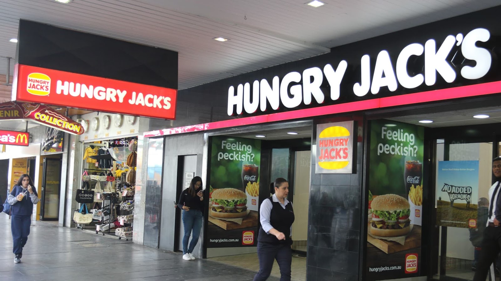 MELBOURNE, VICTORIA, AUSTRALIA - 2016/05/10: Hungry Jacks logo seen in Melbourne. (Photo by Keith Mayhew/SOPA Images/LightRocket via Getty Images)