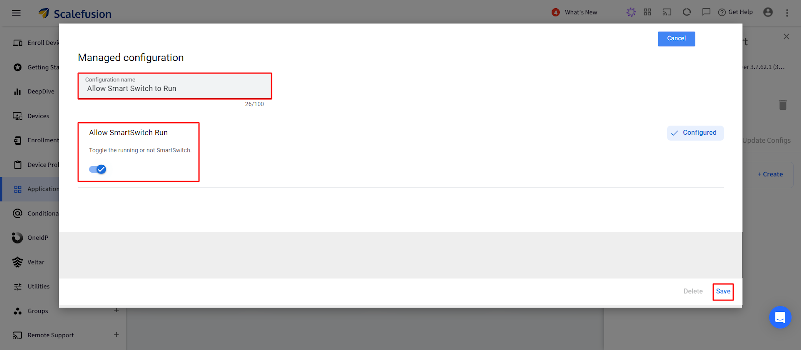 How to enable smart switch