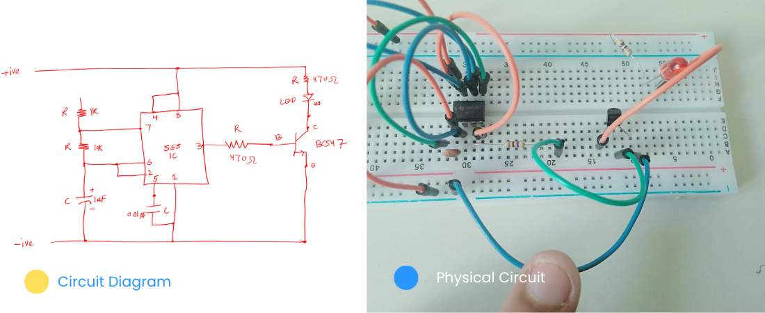 Power connection to LED 