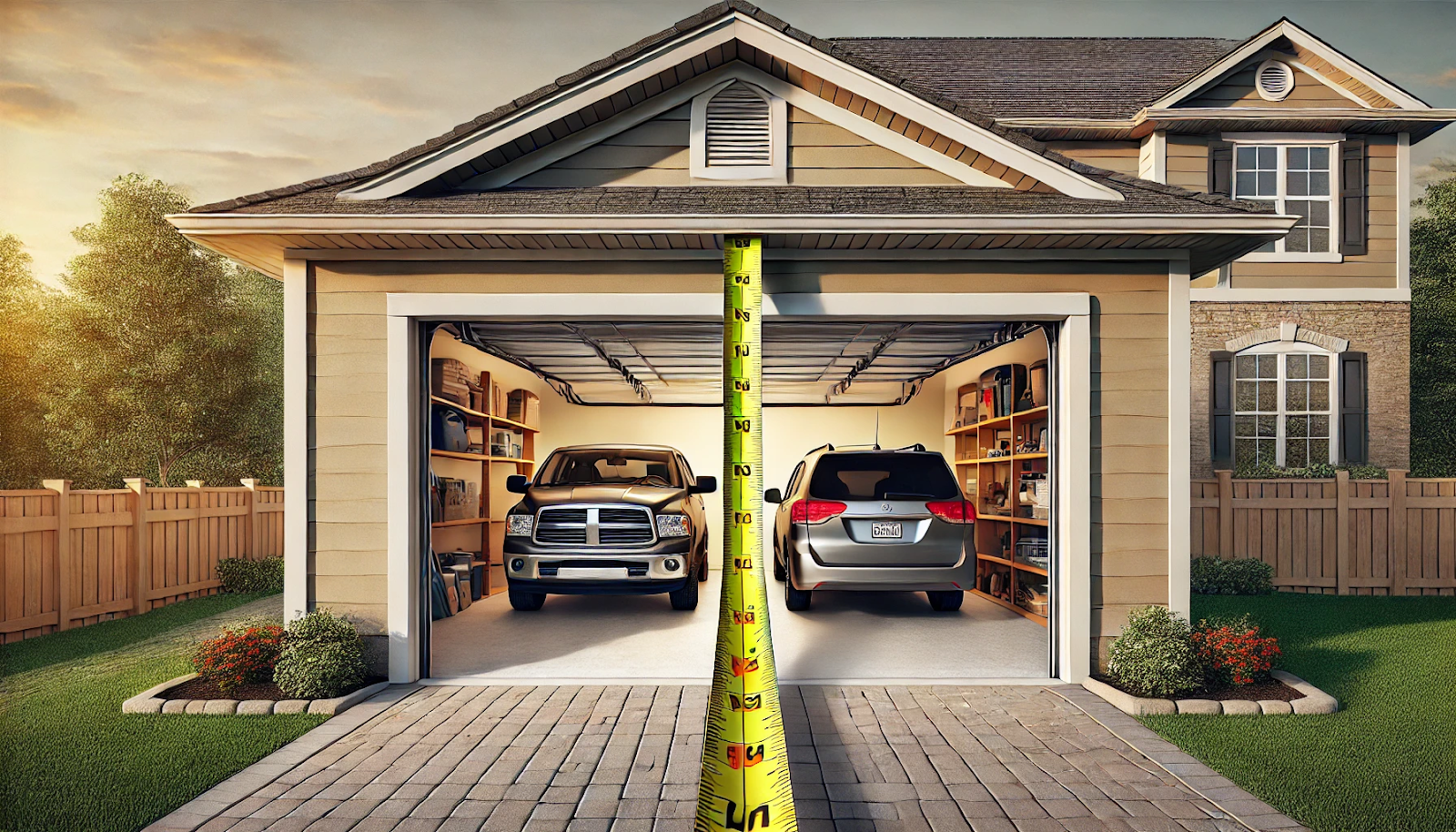 how wide is a two car garage door