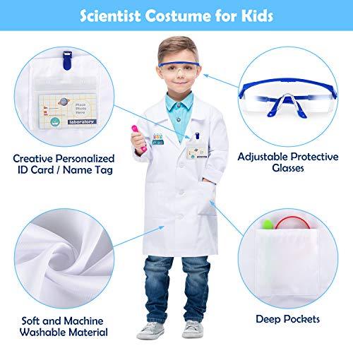 ▷ Elover Kids Science Experiments Kit con bata de laboratorio para