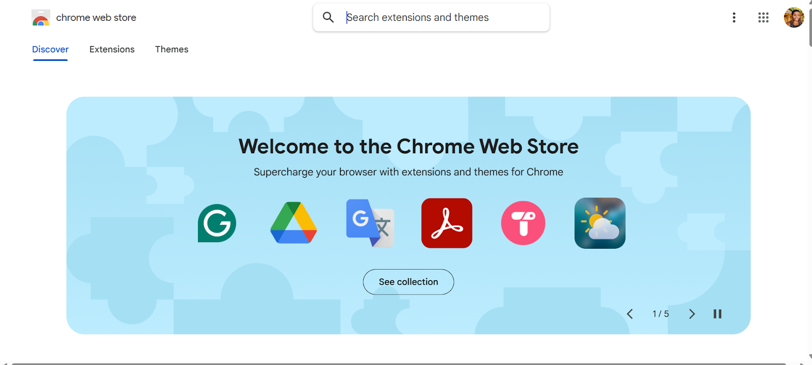 A Screenshot of chrome web store
