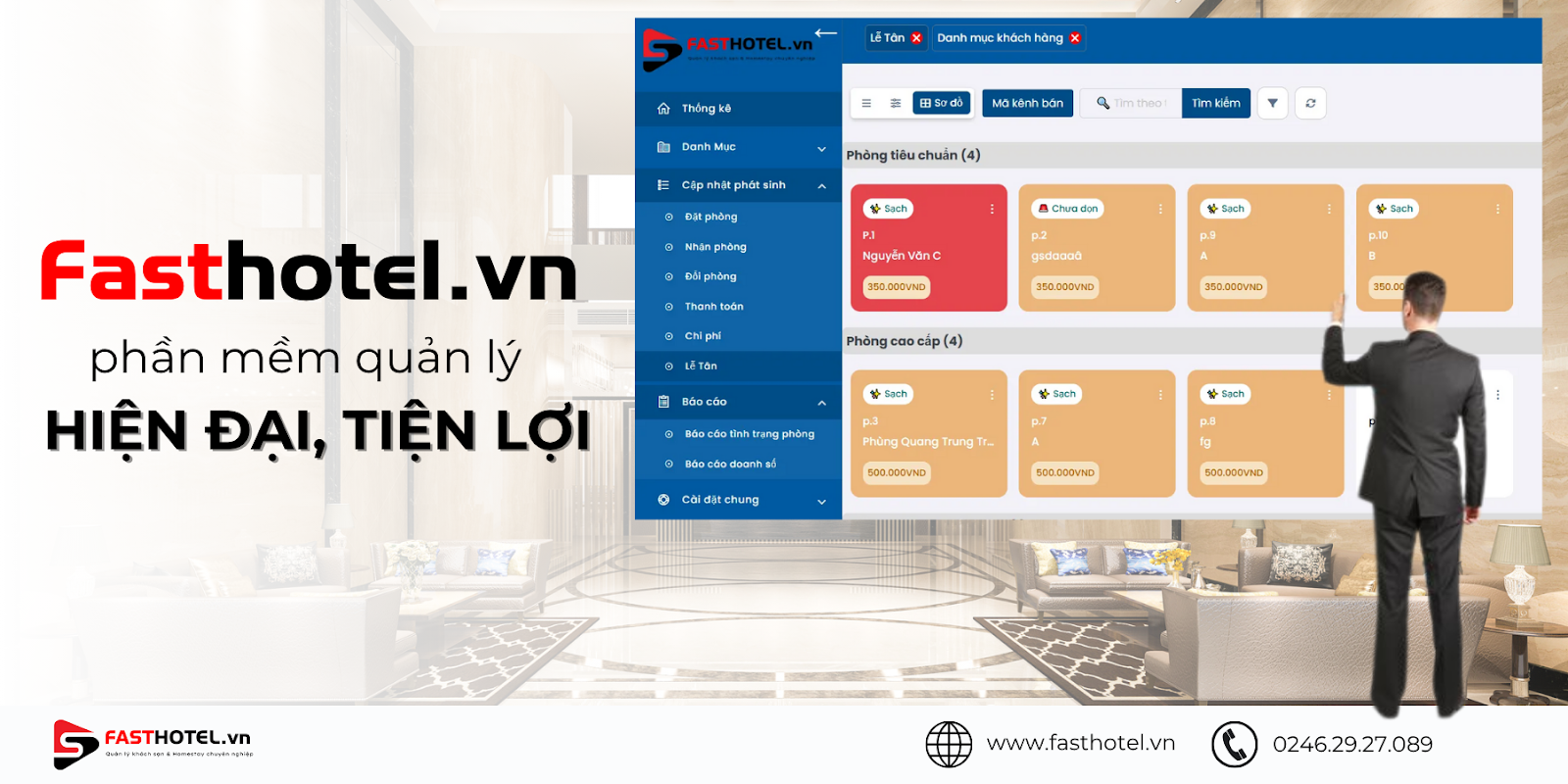 Fasthotel.vn - Phần mềm quản lý hiện đại, tiện lợi