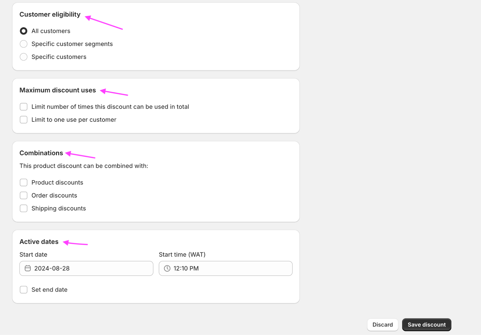 next steps in setting Shopify quantity discounts from your admin.