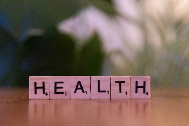 The word health in wooden blocks