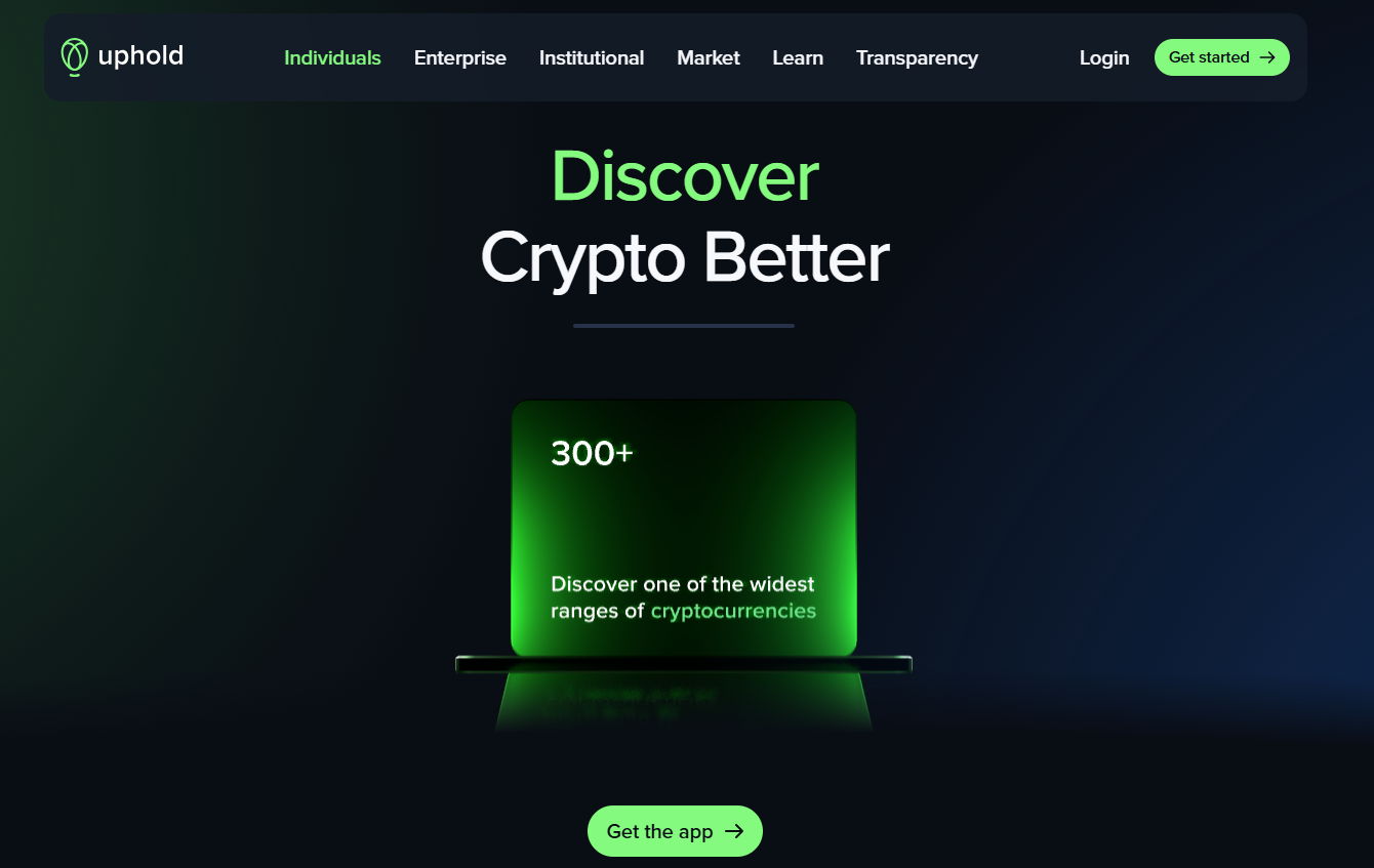  Uphold Homepage
