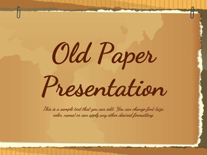 Old Paper PPT Theme