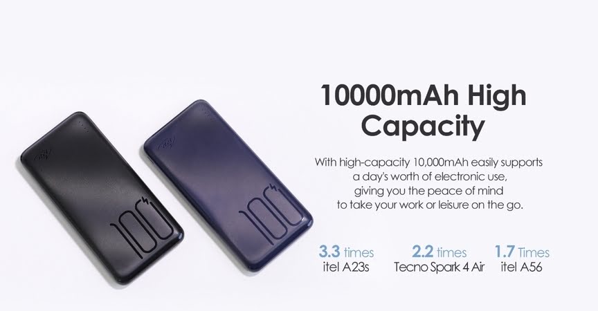 itel 10000mAh power bank