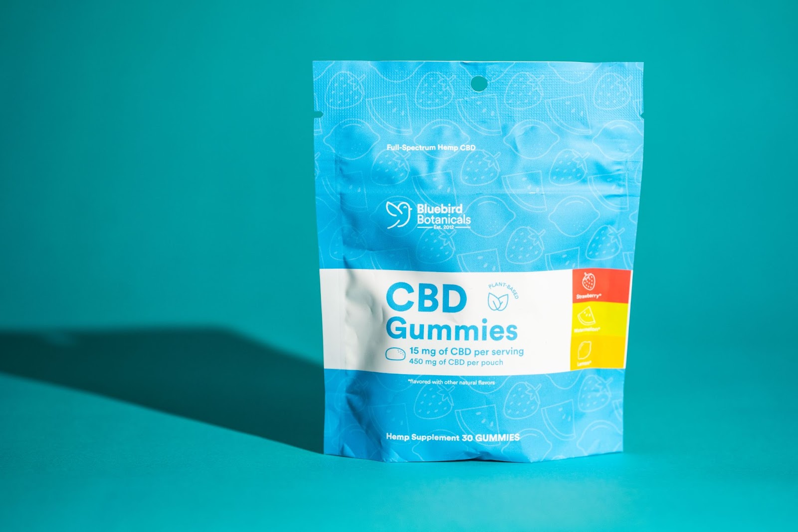 Bluebird Botanicals full-spectrum CBD gummies, a popular CBD product for daily calm and wellness