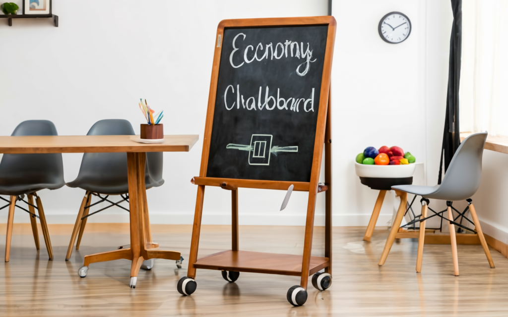 Economy Rolling Reversible Chalkboard with Wood Easel Price USA Sale