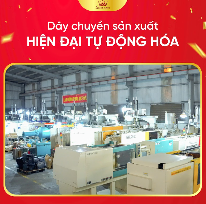 Dây chuyền sản xuất hiện đại, tự động hóa tại nhà máy Queen Crown