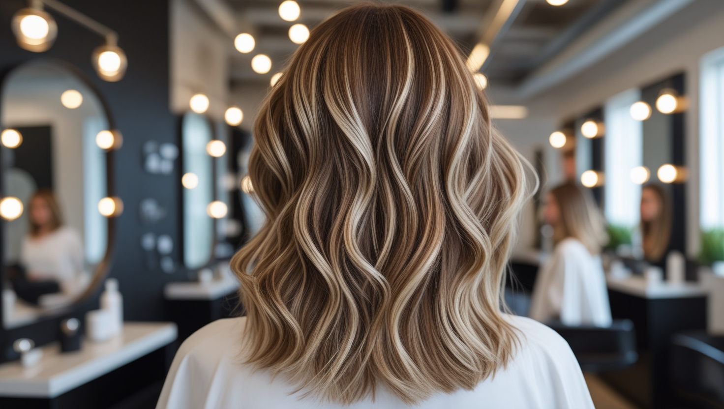 Brown with Blonde Highlights