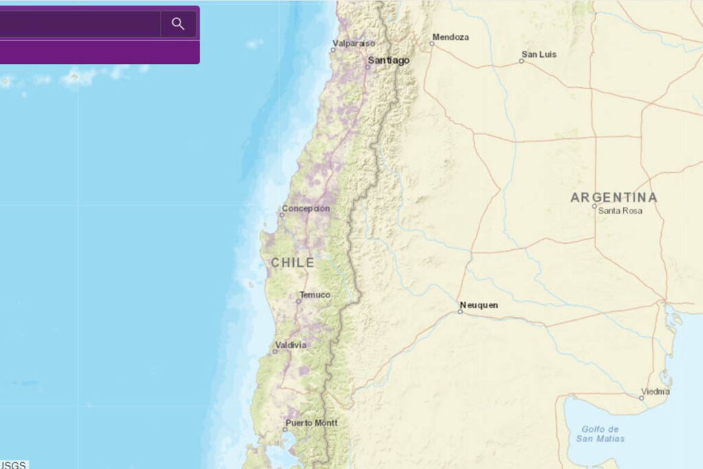 Mapa de cobertura de Wom en Chile