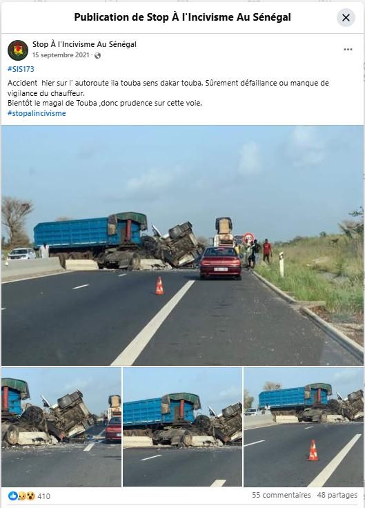 Une ancienne photo utilisée à tort pour illustrer un accident impliquant des élèves dans le sud du Sénégal