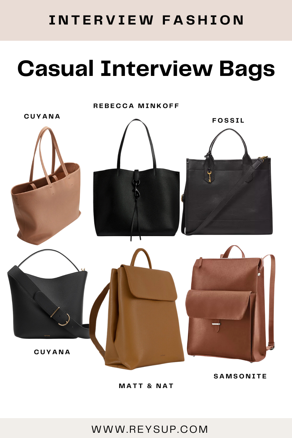 Bag options for Fall Casual Interview Outfits