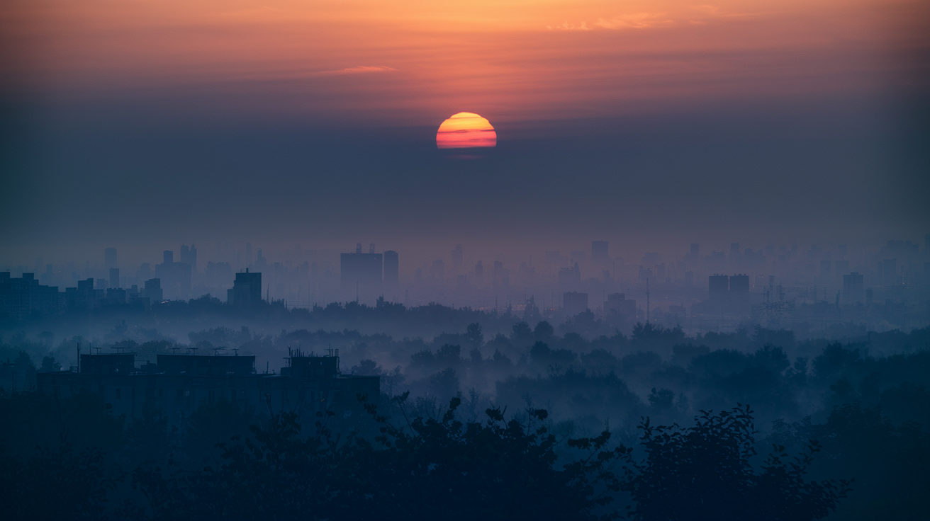 What Color Would Sunrise Be in a Heavily Polluted Sky
