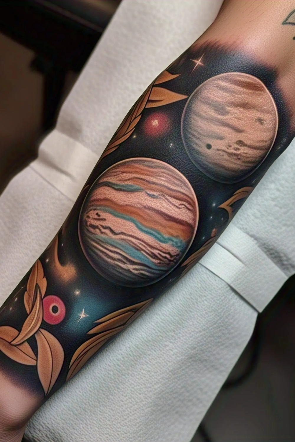 Realistic Jupiter Tattoo