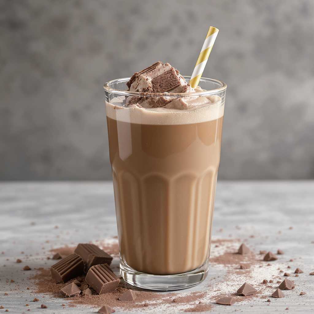 Chocolate rich milk shake