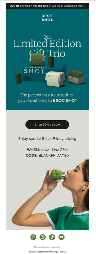 A advertisement for a black friday sale
Description automatically generated