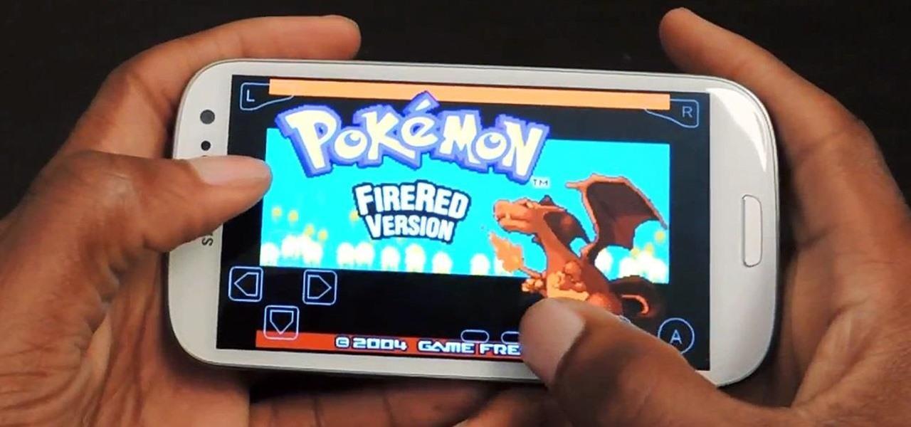 Image of Pokémon FireRed on a phone 