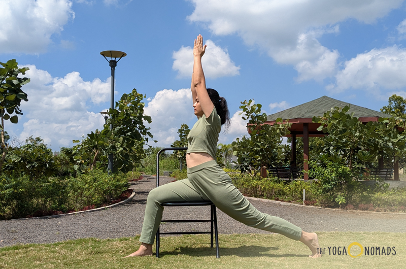 seated warrior pose