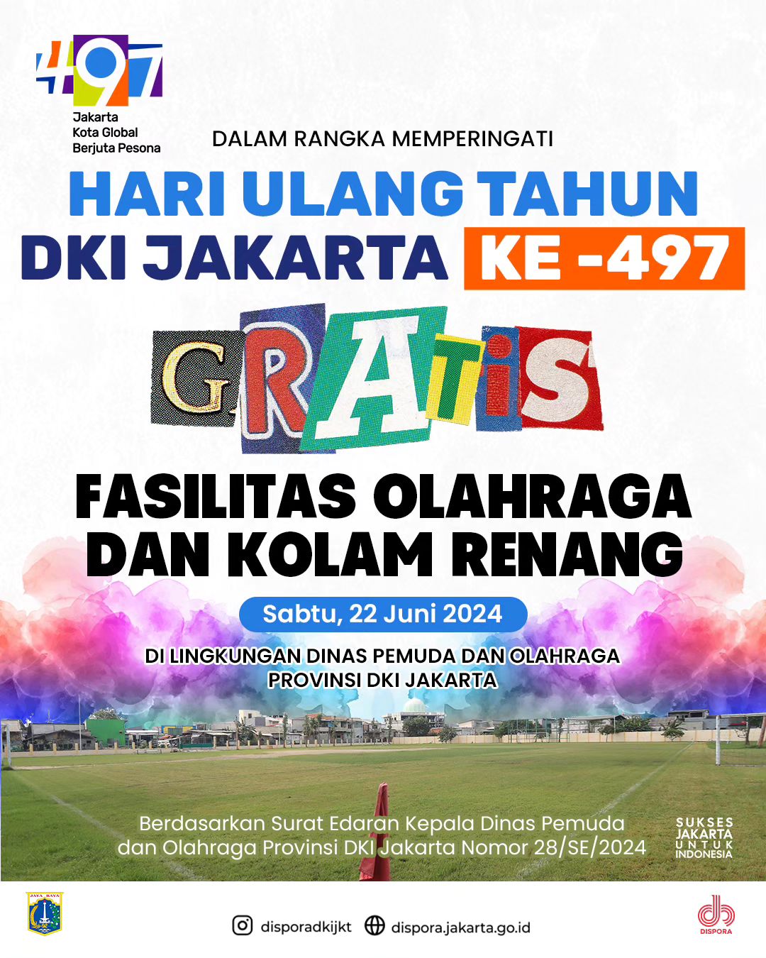 Olahraga gratis di Jakarta.  Sumber:&nbsp;@disporadkijkt