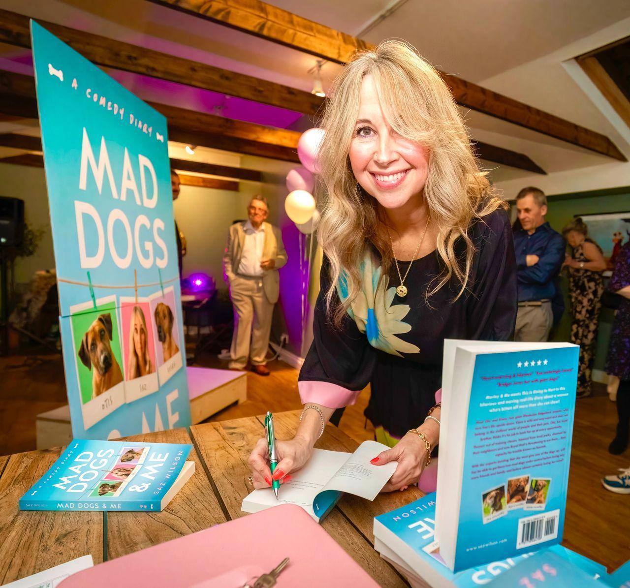 Saz Wilson at the Mad Dogs & Me book launch photo curtesy of Saz Wilson
