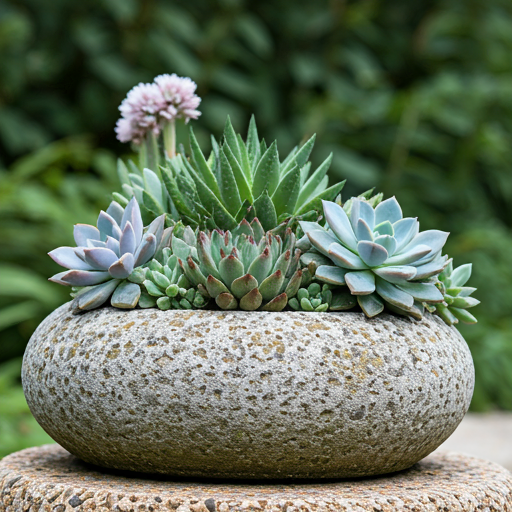 DIY Stone Planters