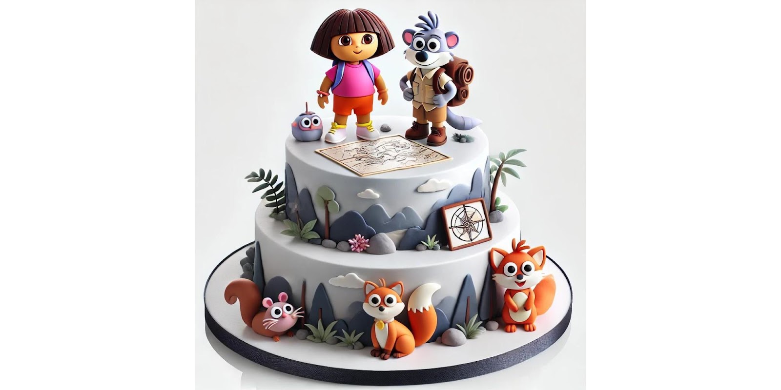 Two-Tiered Dora the Explorer Cakes