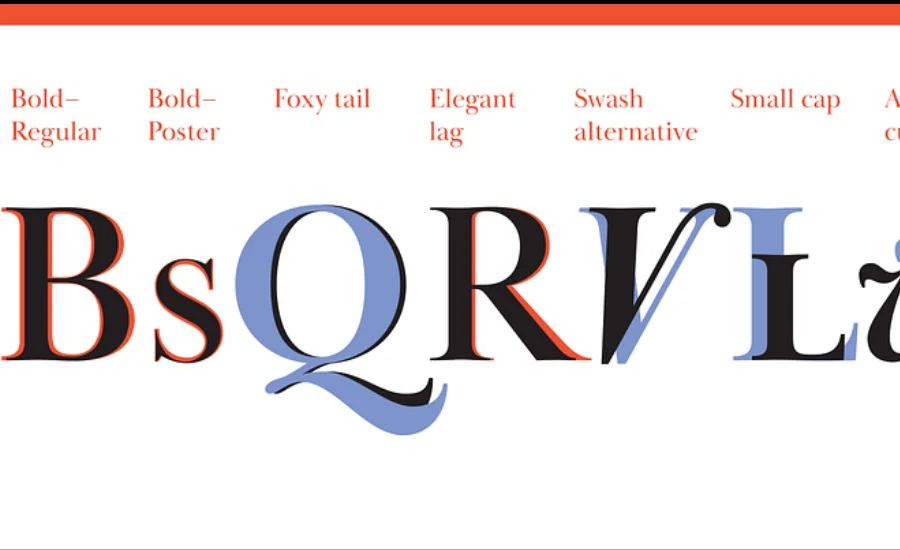 Monogram With Baskerville Bol 3 Letters