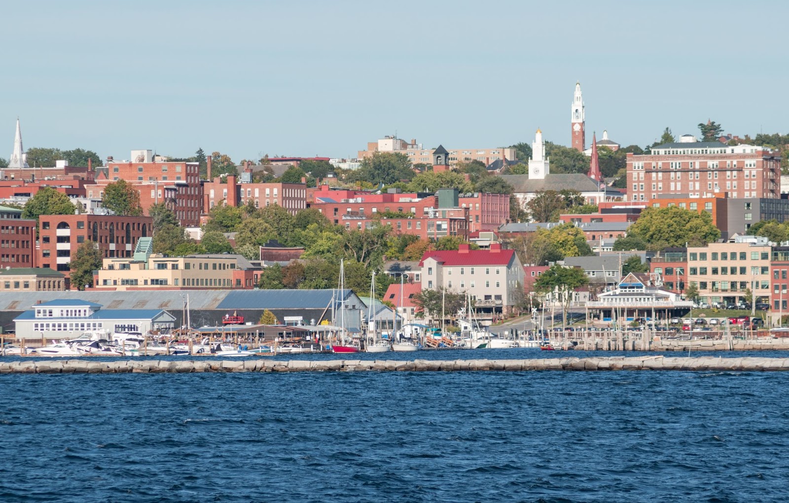 View of Burlington, VT from Lake Champlain. 