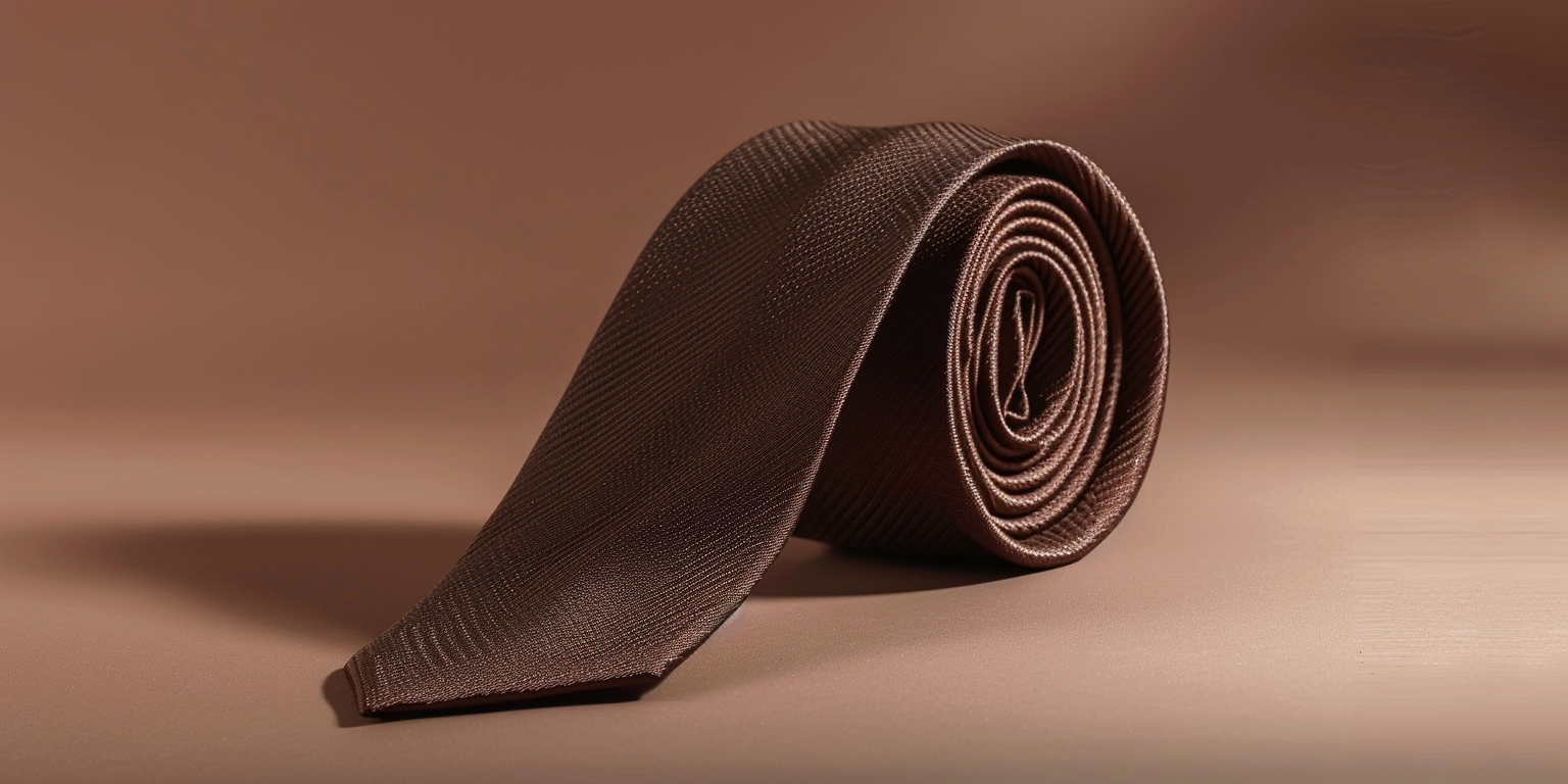 A sleek, classic standard necktie displayed against a simple background. The tie is long and tapers at the bottom, shown in a rich, solid color with subtle pattern options visible. The setting hints at business and formal wear, with soft lighting highlighting the fabric texture. Clean and modern style emphasizing versatility for office, interviews, and formal events.