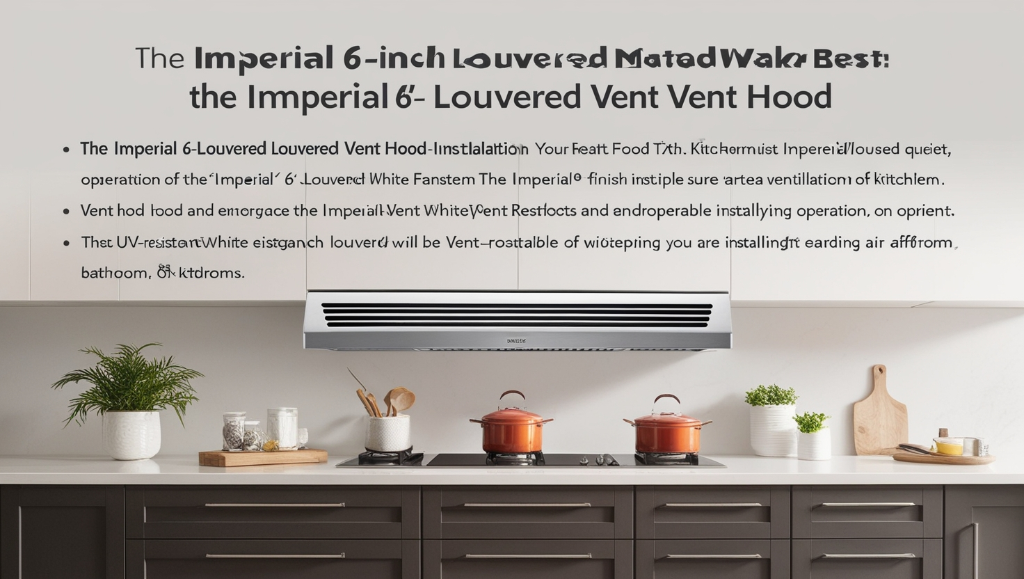 Imperial 6-inch vent hood lvrd white