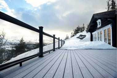 ways to design a deck that complements your home snow on decking outdoor living space custom built michigan