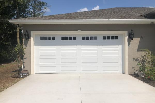 standard 2 car garage door size