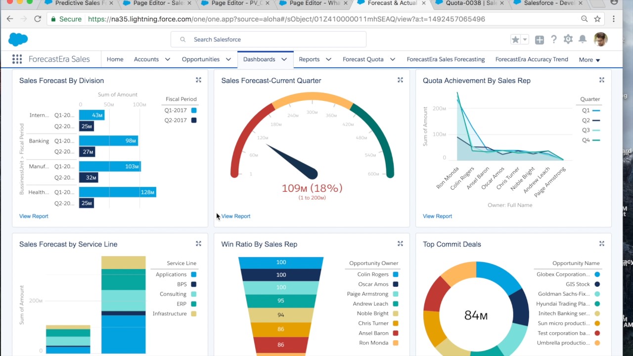 Salesforce Dashboards