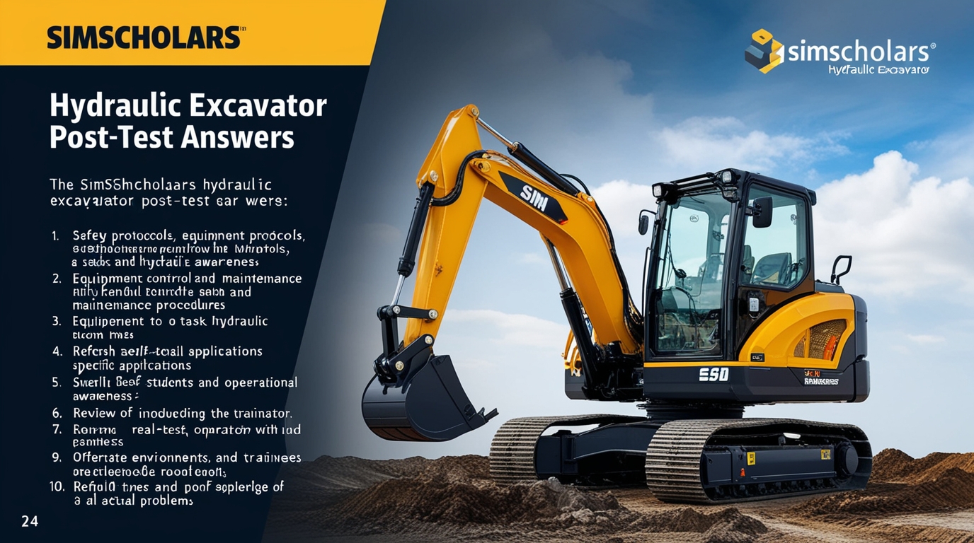 SimScholars Hydraulic Excavator Post Test Answers