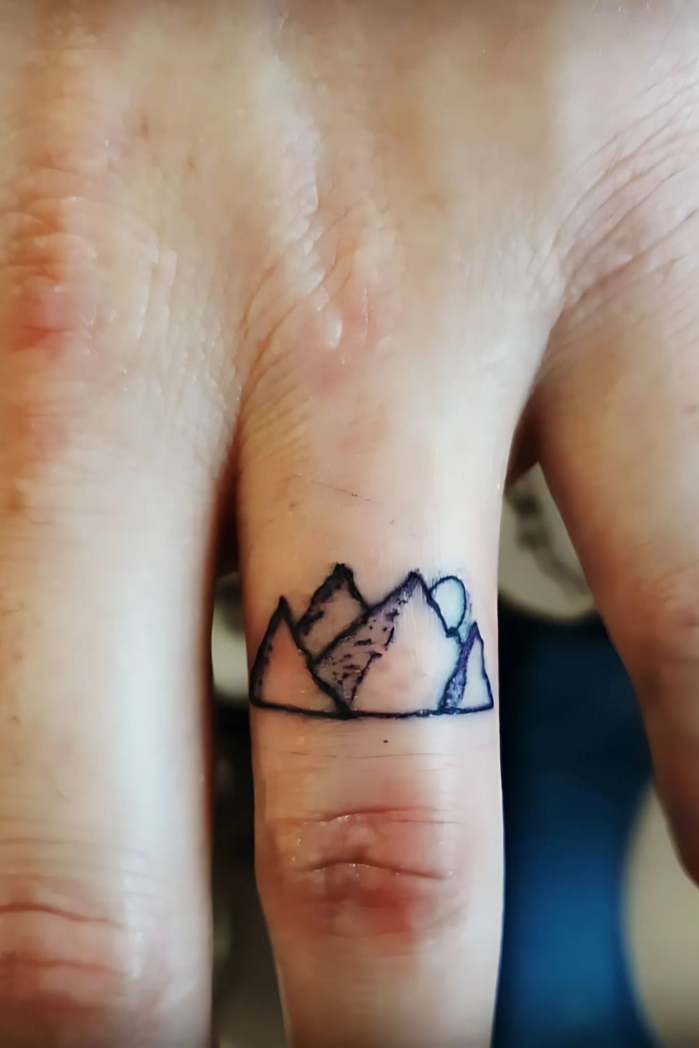 Mountain Finger Tattoo