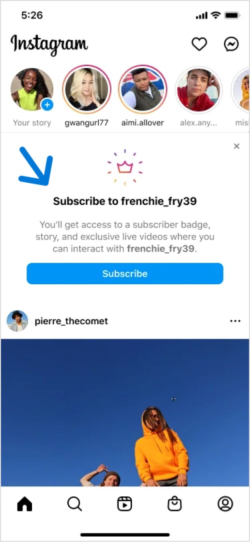 Instagram Subscriptions