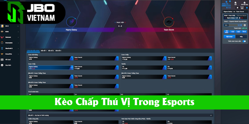 Top 5 game cá cược Esports được ưa chuộng nhất JBO - Handicap
