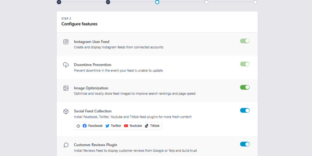 Configure Social Feed Display Features