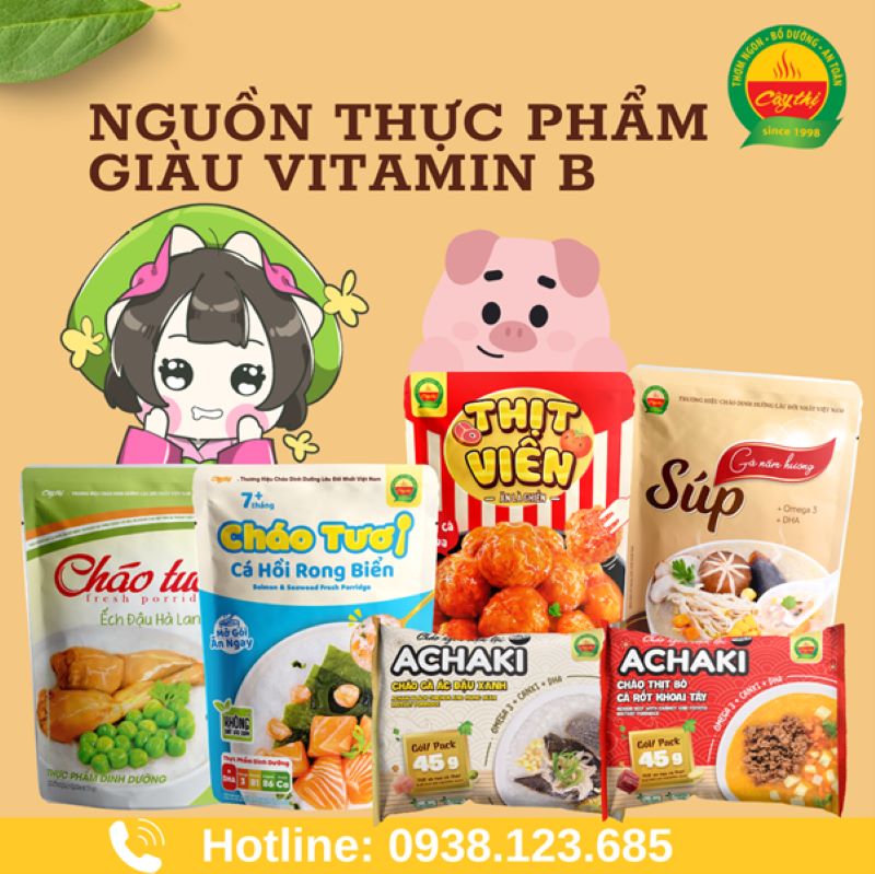 Cây Thị - Đơn vị cung cấp thực phẩm cháo và súp dinh dưỡng giàu vitamin B6